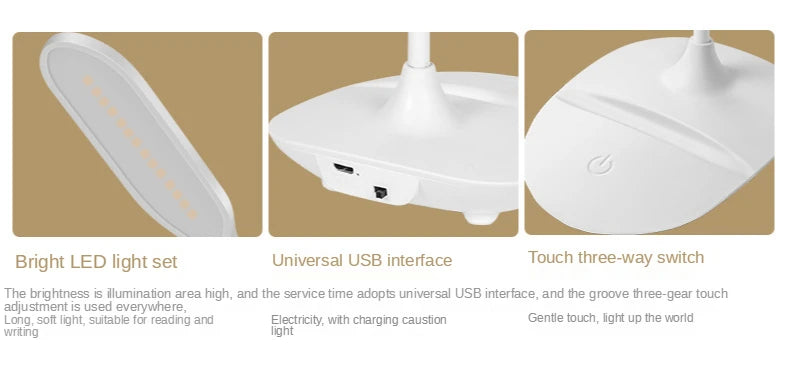 Creative folding bedroom berth lamp special students to learn the reading lamp that shield an eye USB charger plug and desk lamp