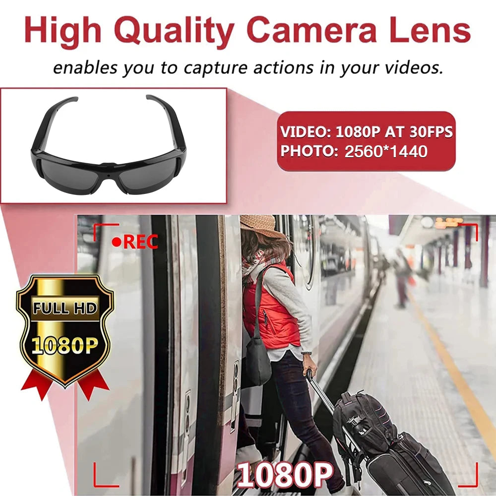 Wearable HD 1080P Mini Glasses Camera Portable Outdoor Security Sports DV DVR Video Recorder Surveillance Camcorder For Driving