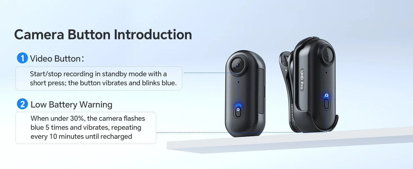 BOBLOV W4 2K Mini Body Camera Wearable 64GB Camera 360°Rotatable Clip & Magnetic Clip 800mAh Battery recording Cam For Outdoors