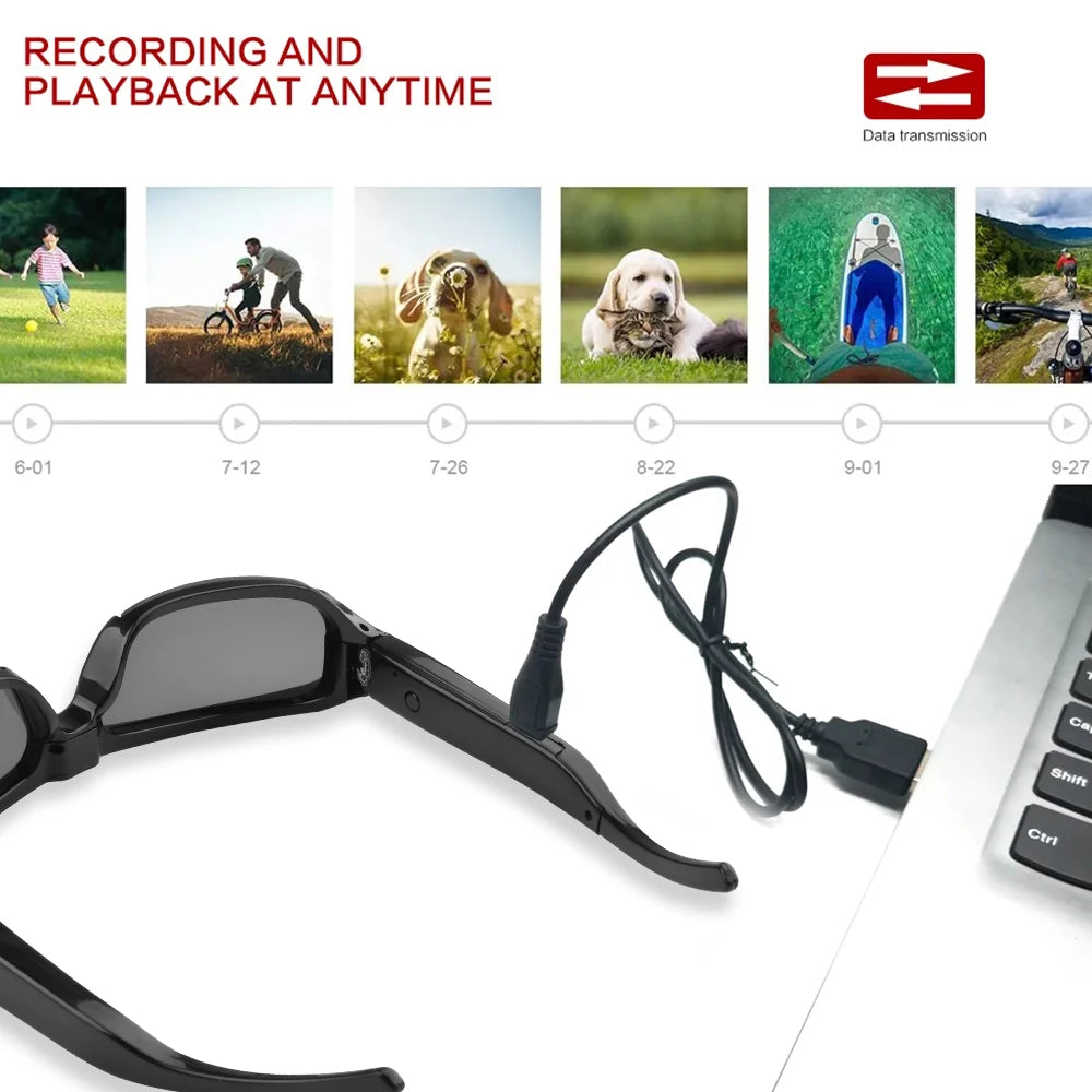 Wearable HD 1080P Mini Glasses Camera Portable Outdoor Security Sports DV DVR Video Recorder Surveillance Camcorder For Driving