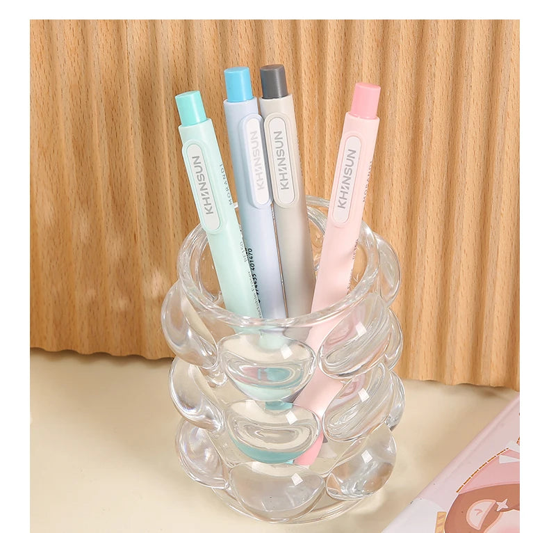 KHINSUN Press Retractable Pencil Eraser Correction Supplies Pen Style Pencil Rubber Writing School Supplies Stationery