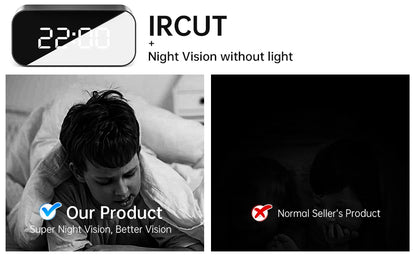 4K HD WIFI Clock Camera 166degree Camera Micro Cam IR Night View Alarm Camcorder Digital Watch Video Mini DVR Oculta Small Cam