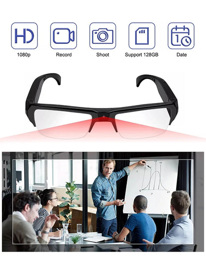 Intelligent Video Glasses, Equipped with Ultra-High Definition 4K Mini Camera, Capable of Recording Videos and Playing Music