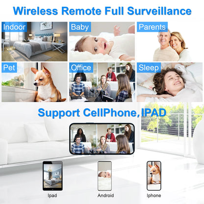 4K HD WIFI Clock Camera 166degree Camera Micro Cam IR Night View Alarm Camcorder Digital Watch Video Mini DVR Oculta Small Cam