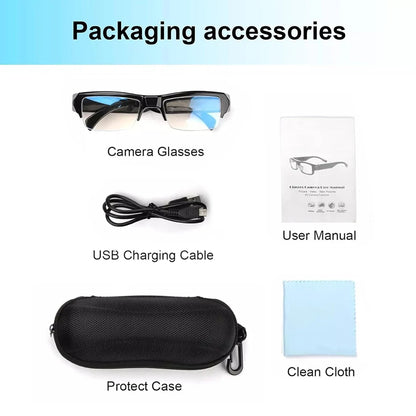 Intelligent Video Glasses, Equipped with Ultra-High Definition 4K Mini Camera, Capable of Recording Videos and Playing Music