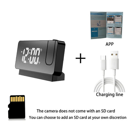 Mini HD4K clock camera, supports remote viewing, mobile detection, loop storage, home nanny style mini WIFI camera