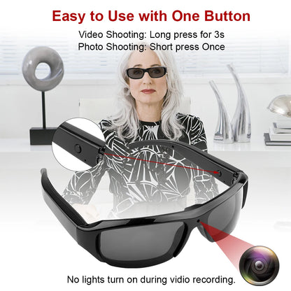 Wearable HD 1080P Mini Glasses Camera Portable Outdoor Security Sports DV DVR Video Recorder Surveillance Camcorder For Driving