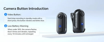 BOBLOV W4 2K Mini Body Camera Wearable 64GB Camera 360°Rotatable Clip & Magnetic Clip 800mAh Battery recording Cam For Outdoors