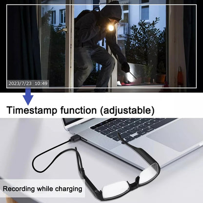 Intelligent Video Glasses, Equipped with Ultra-High Definition 4K Mini Camera, Capable of Recording Videos and Playing Music
