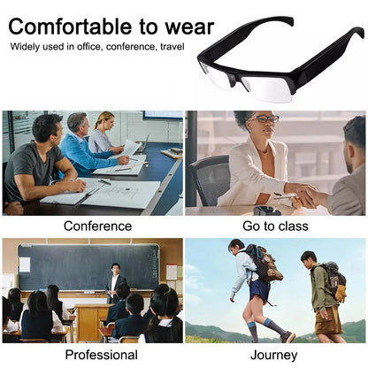 Intelligent Video Glasses, Equipped with Ultra-High Definition 4K Mini Camera, Capable of Recording Videos and Playing Music