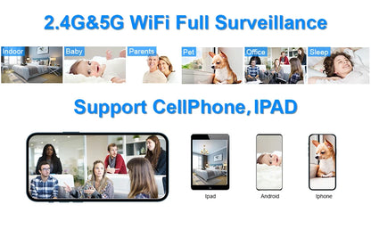 4K HD WIFI Clock Camera 166degree Camera Micro Cam IR Night View Alarm Camcorder Digital Watch Video Mini DVR Oculta Small Cam