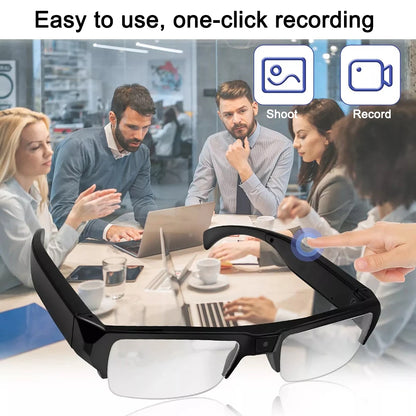Intelligent Video Glasses, Equipped with Ultra-High Definition 4K Mini Camera, Capable of Recording Videos and Playing Music