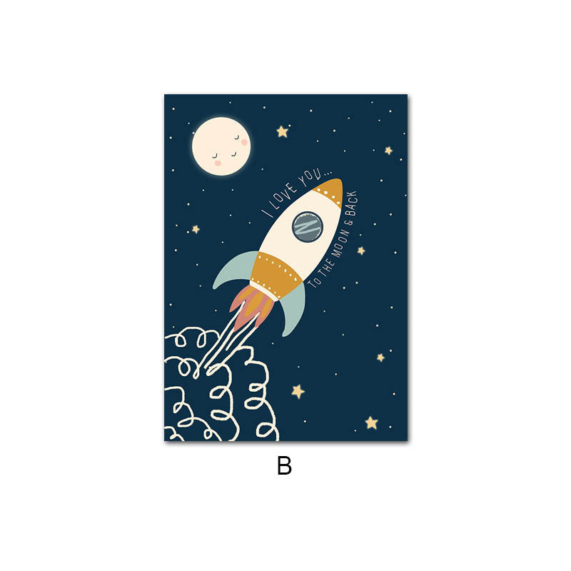 Dream Big Space Adventure - 3-Panel Kids' Wall Art Set